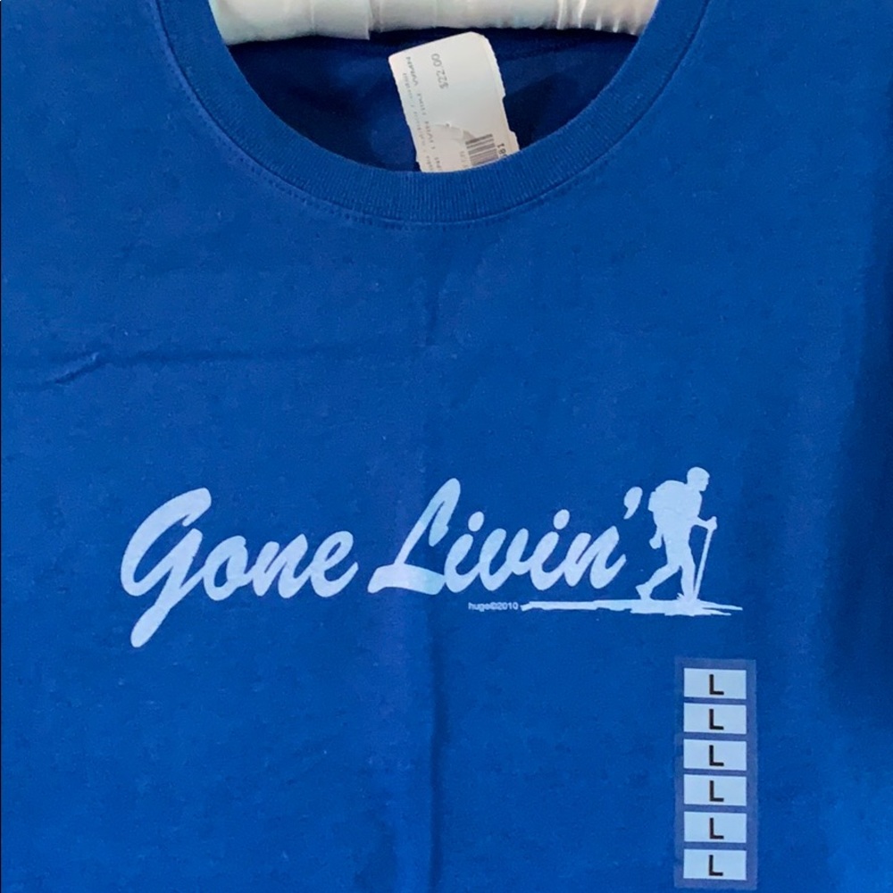Blue “gone living” T-shirt